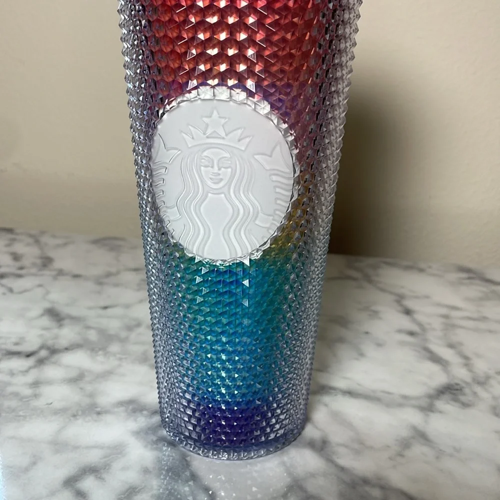🌈Starbucks Pride 2020 Limited Edition Studded Rainbow Cold Cup Tumbler New